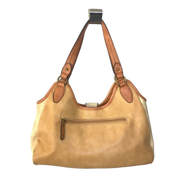 BOC Born Concept Hobo Shoulder Bag Tan pebbled faux leather Purse - Picture 2 of 14